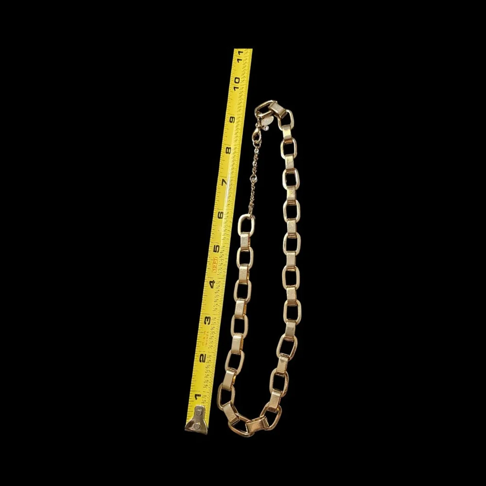 Express Chain Link Choker Necklace Gold-Tone
